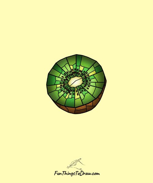  Stained Glass Kiwi