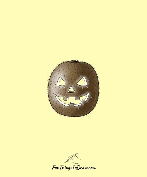 Halloween Kiwi Jack-o'-Lantern