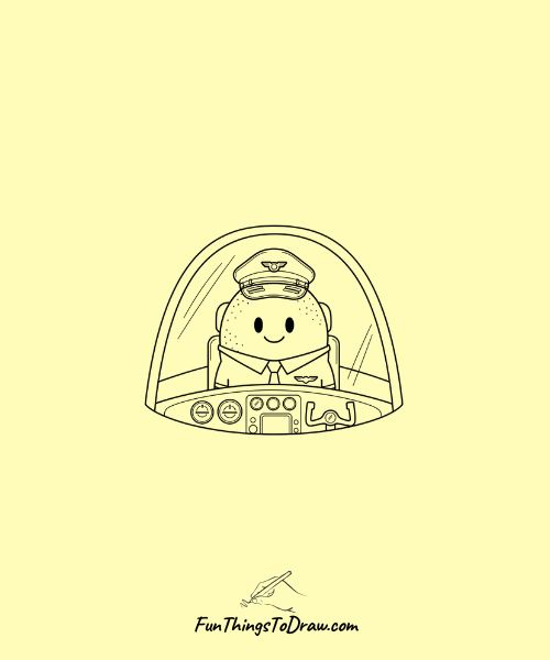 Easy drawing of lemon