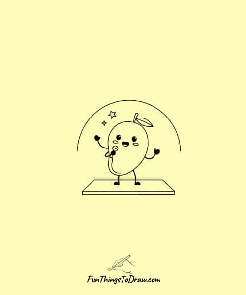 Mango Singing on Stage Sketch