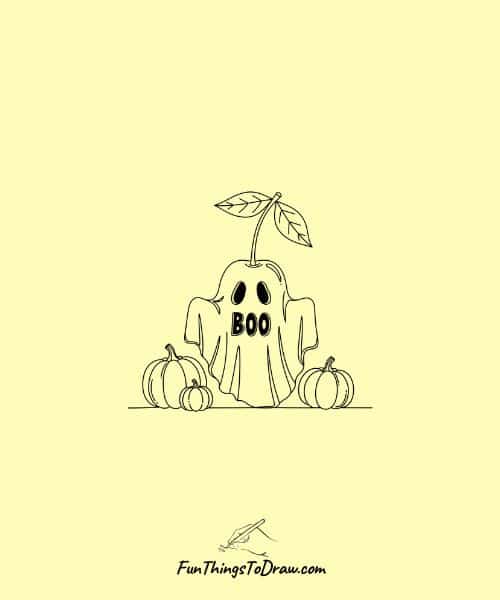 Halloween Cherry Ghost Sketch 