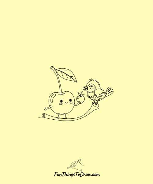 Cherry Drawing Cute