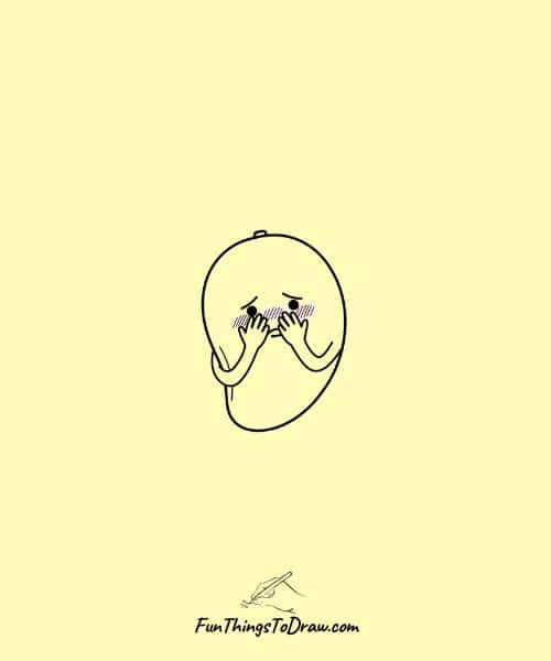 Mango Feeling Shy Drawing Idea