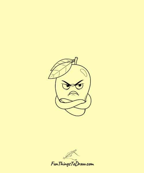 Drawing of Mango Angry Mood