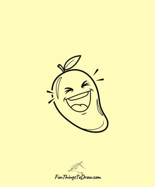 Mango laughing drawing