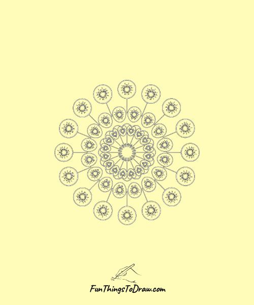 Kiwi Mandala Design