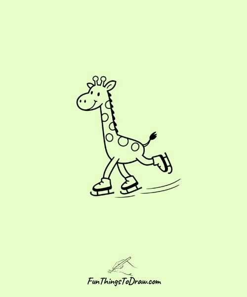Simple drawing of giraffe