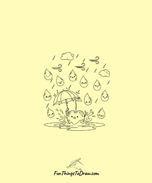 Cherry in Rain Puddle