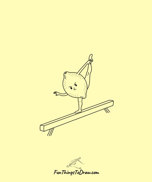 Fun drawing of lemon