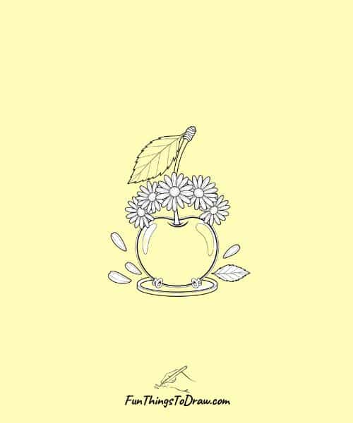 Drawing of Cherry Flower Crown