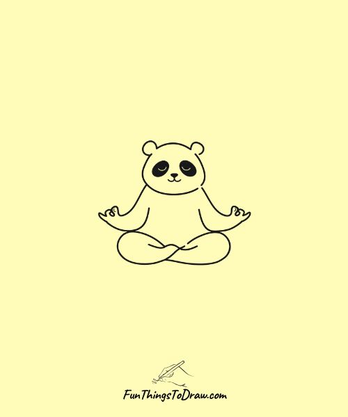 Sketch of Panda Meditating