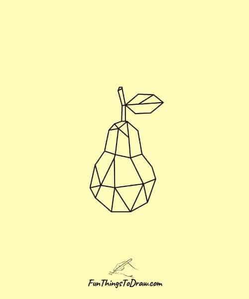 Geometric shape Pear drawing idea