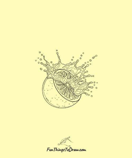 Cool grapefruit drawing idea