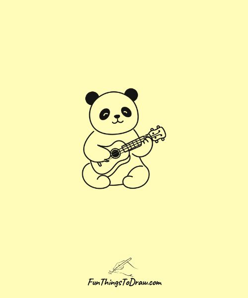 Panda Ukulele Player