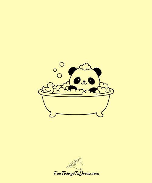 Cute drawing of panda