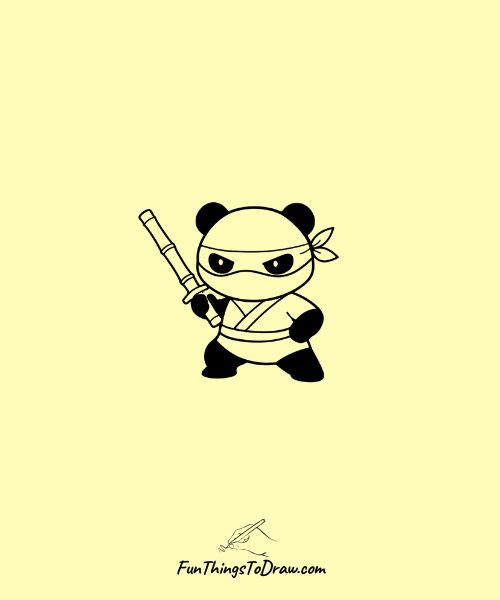 Cute panda doodle