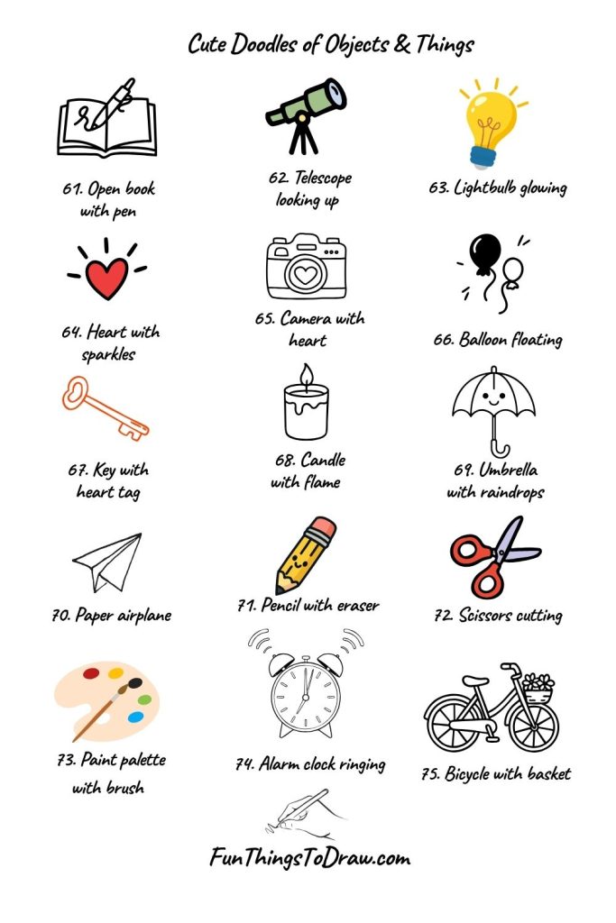 Cute Doodles of Objects & Things