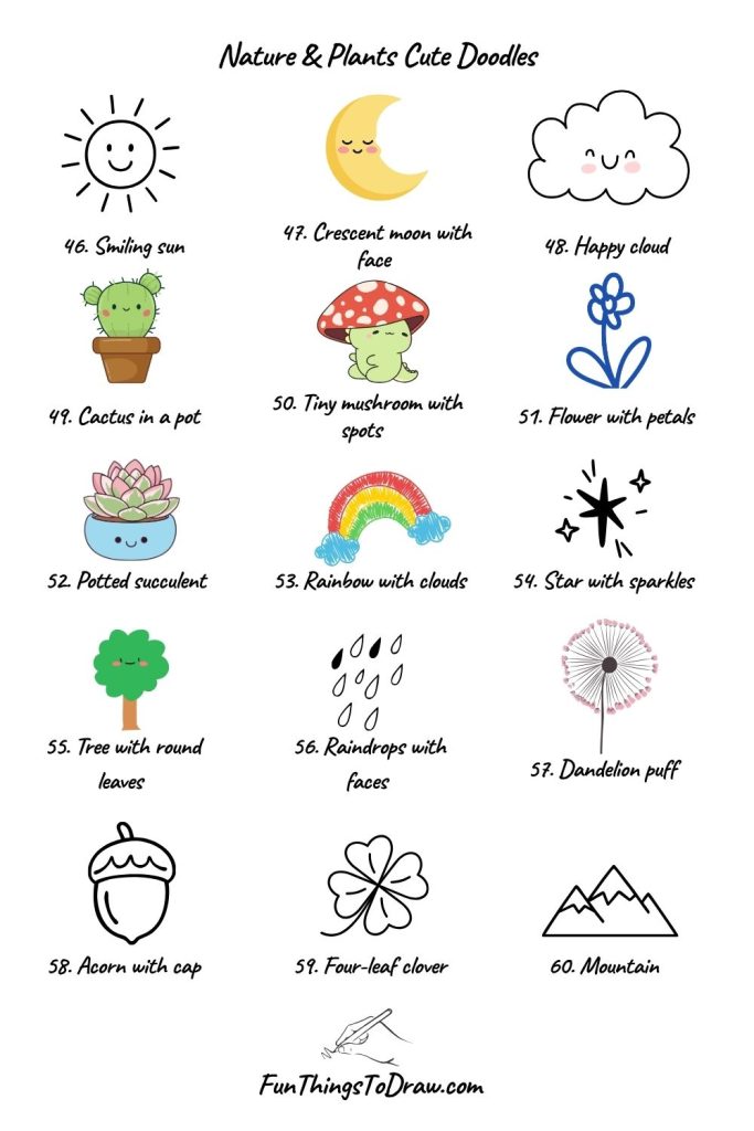 Nature & Plants Cute Doodles