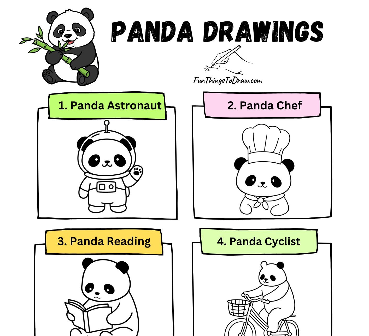 Cute Panda Drawing Ideas