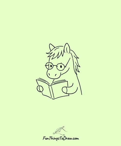 Cute doodle of horse