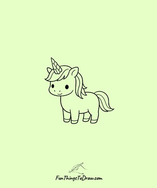 Horse with a unicorn horn made of ice