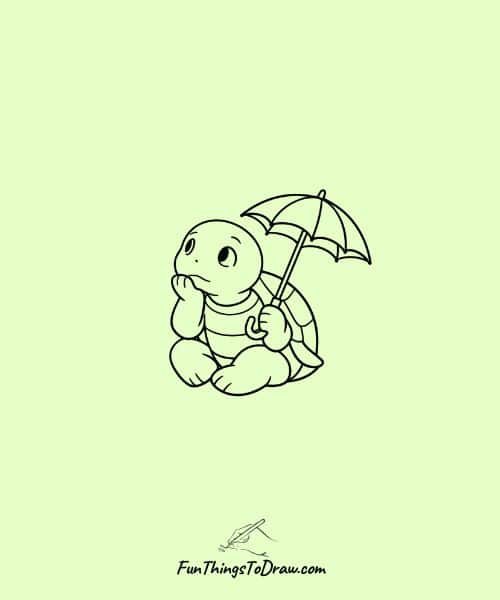 Turtle with a Tiny Umbrella