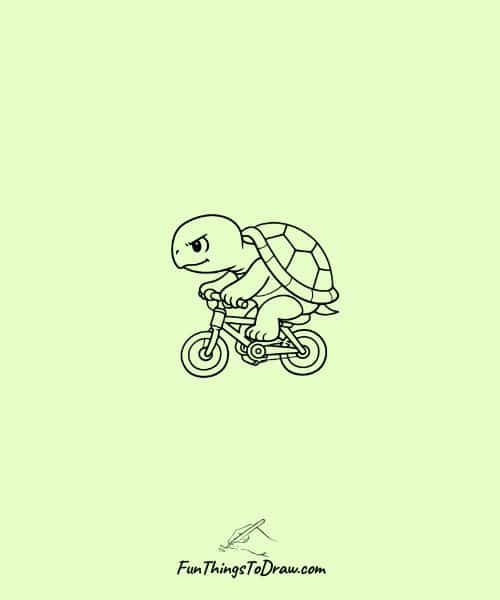 Turtle Riding a Bicycle
