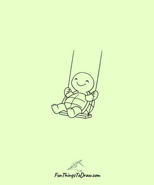 Easy Drawing of Turtle on a Swing
