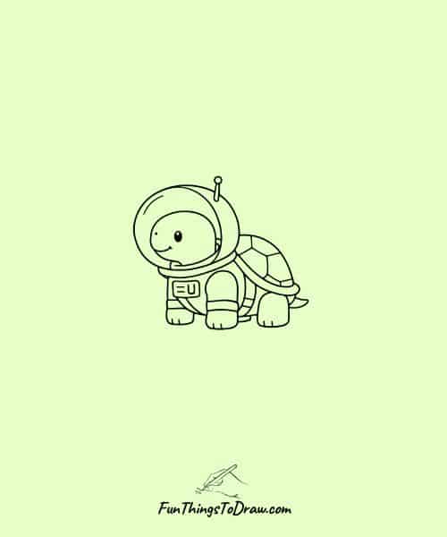 Turtle in a Spacesuit Drawing Ideas