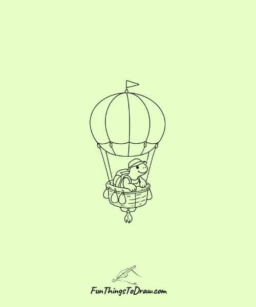 Turtle on a Hot Air Balloon
