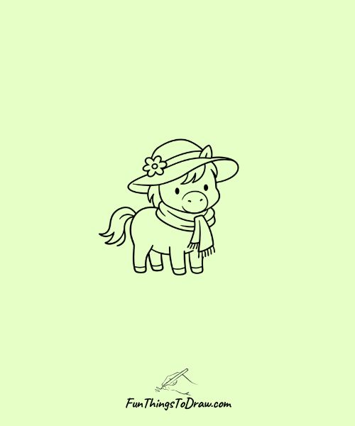 Horse playing dress-up