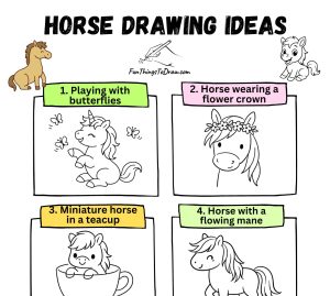 Easy and Cute Horse Drawing Ideas