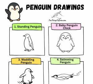 Penguin Drawing Ideas