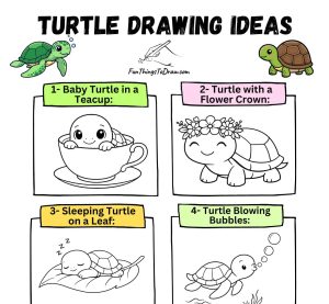 Turtle Drawing Ideas