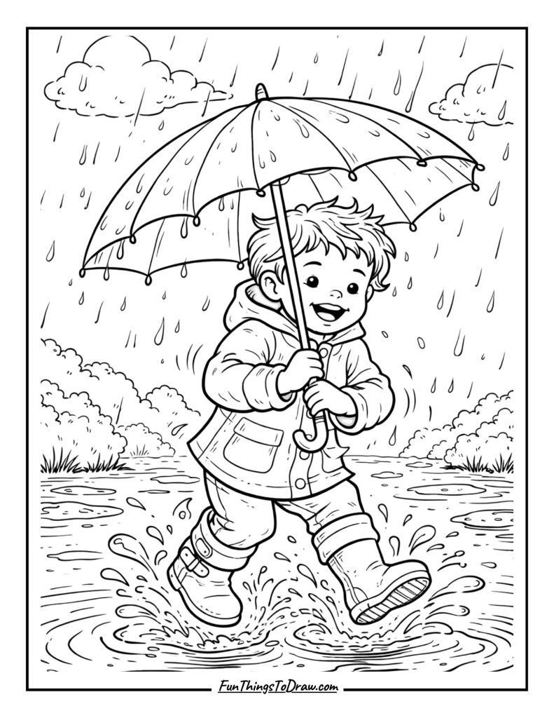 April Showers Scene