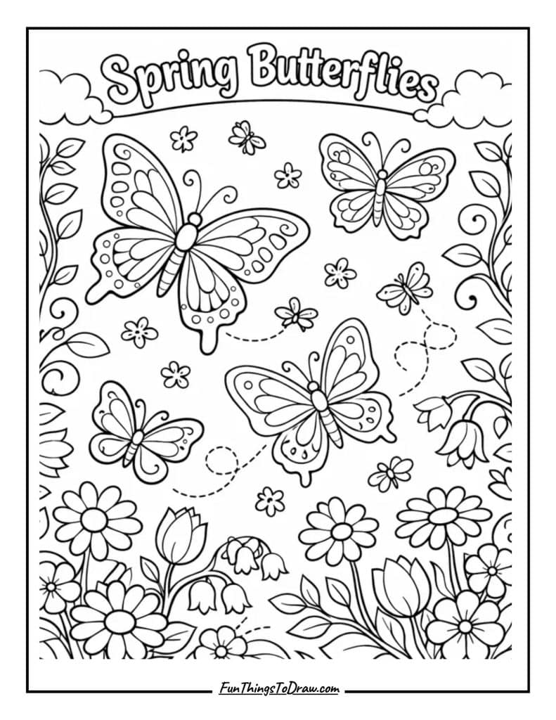 April Coloring Page