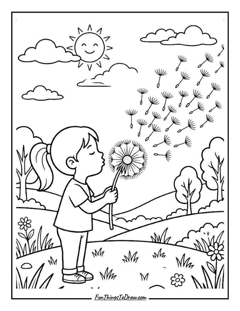 Flying Dandelion Seeds