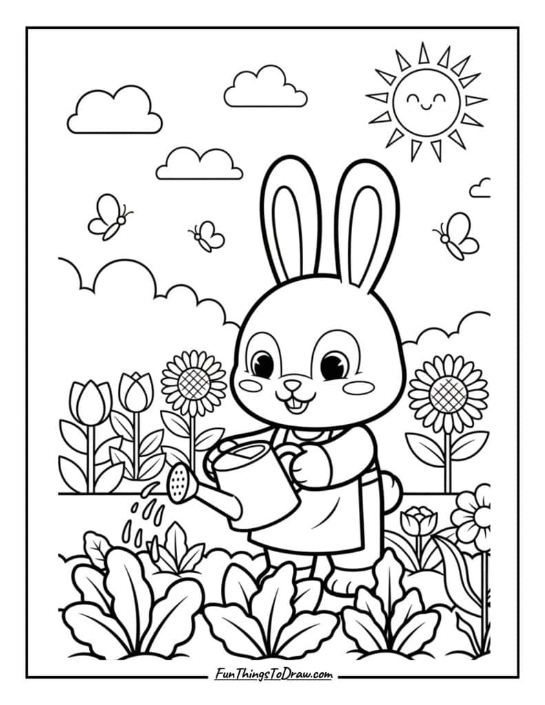 2. Bunny in Garden