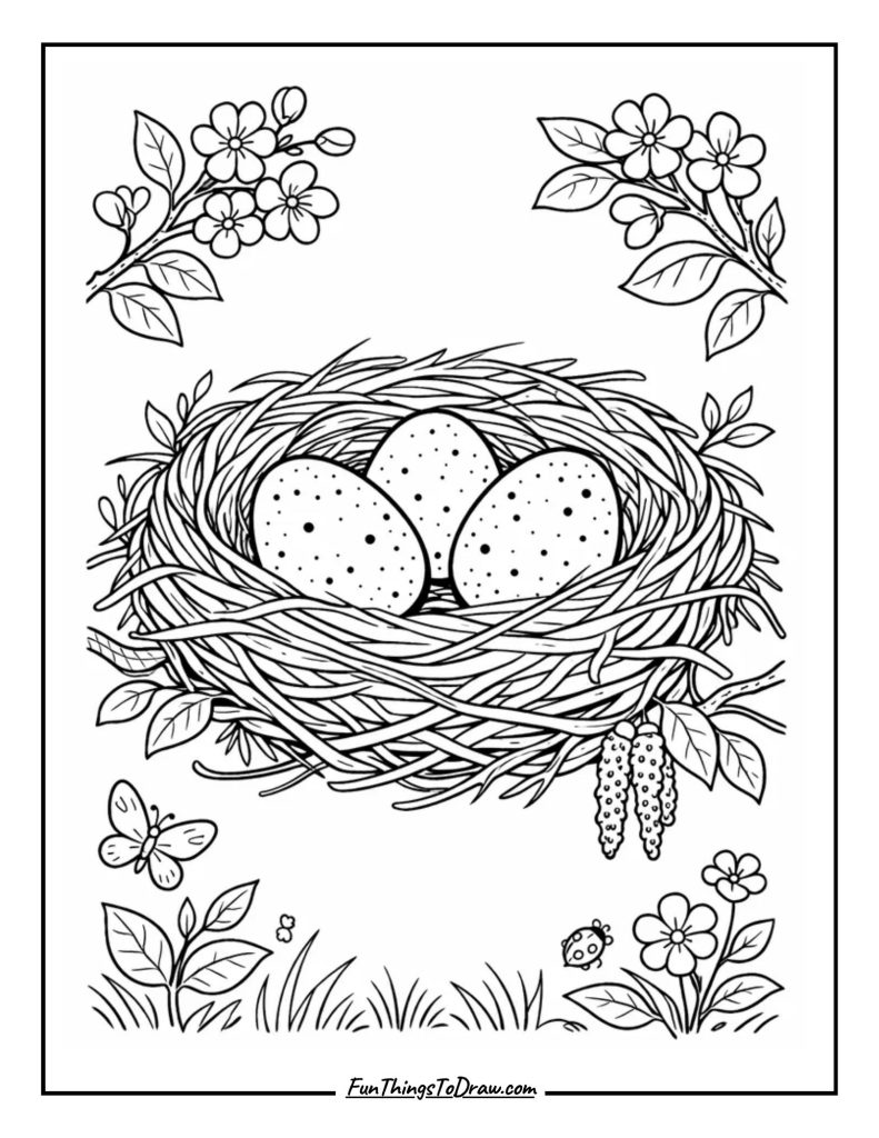 Bird's Nest with Eggs