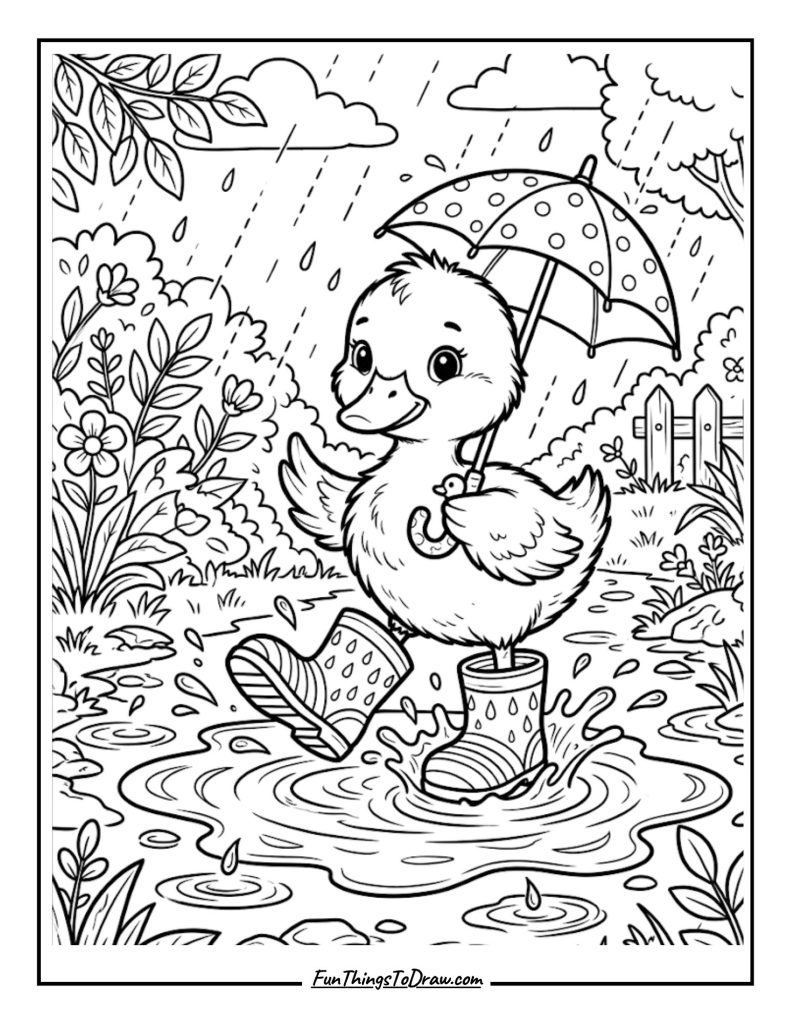 Duckling in Rain Boots