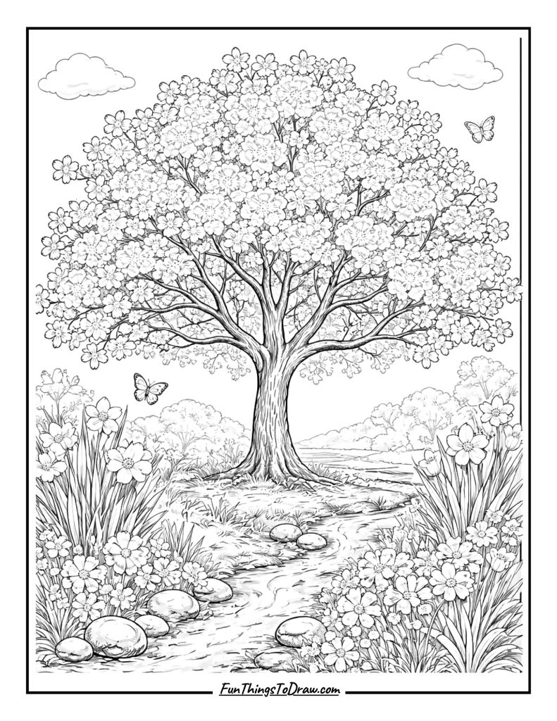 Seasonal Tree – Spring Panel