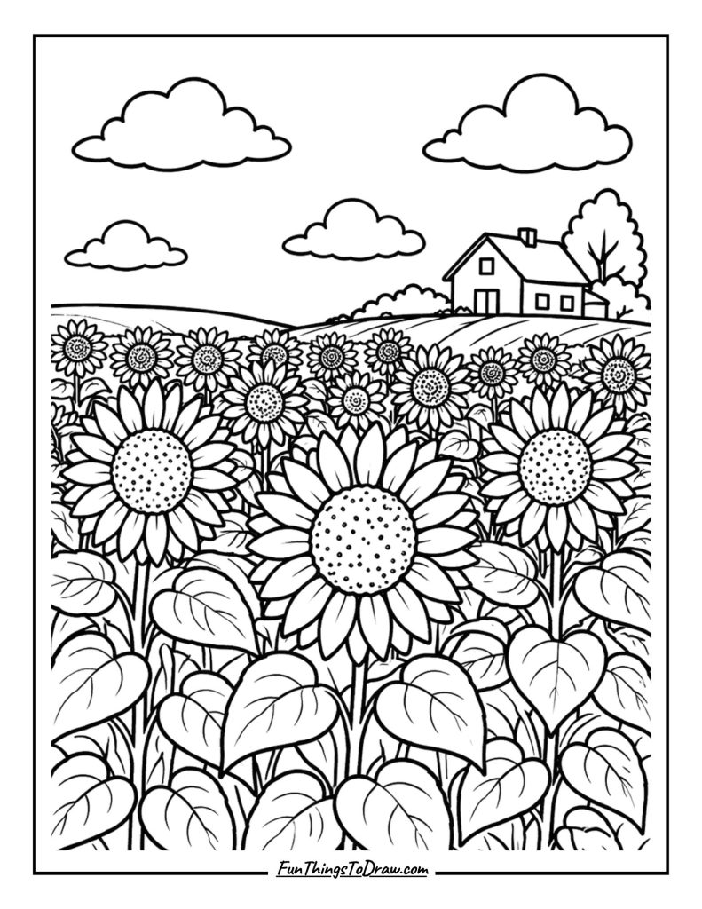 Sunflower Field Horizon