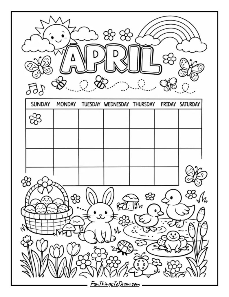 April Calendar Page