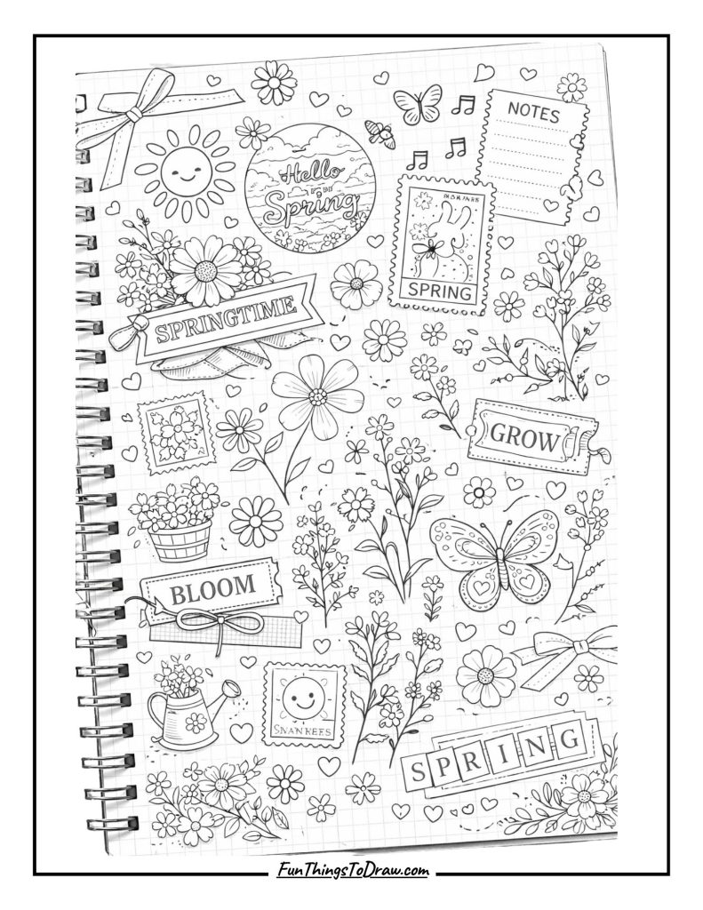Spring Scrapbook Layout