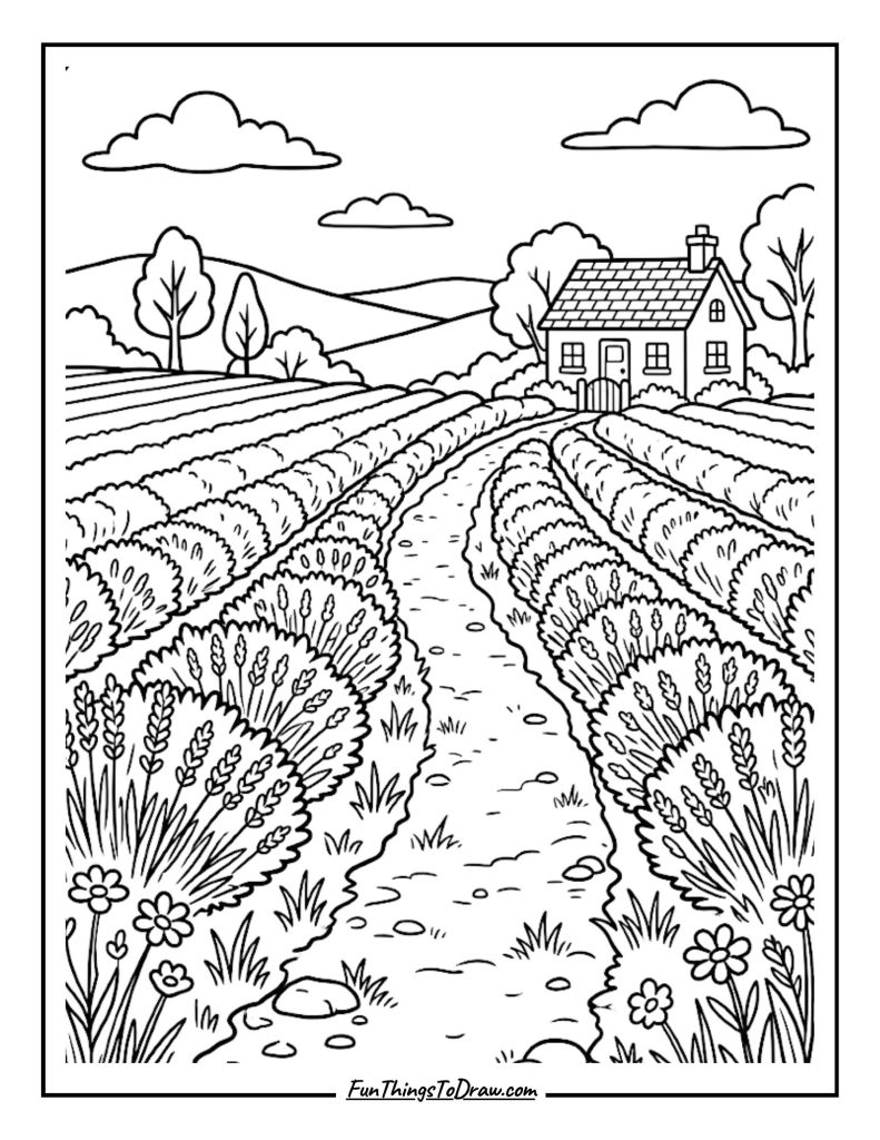 Lavender Field Path