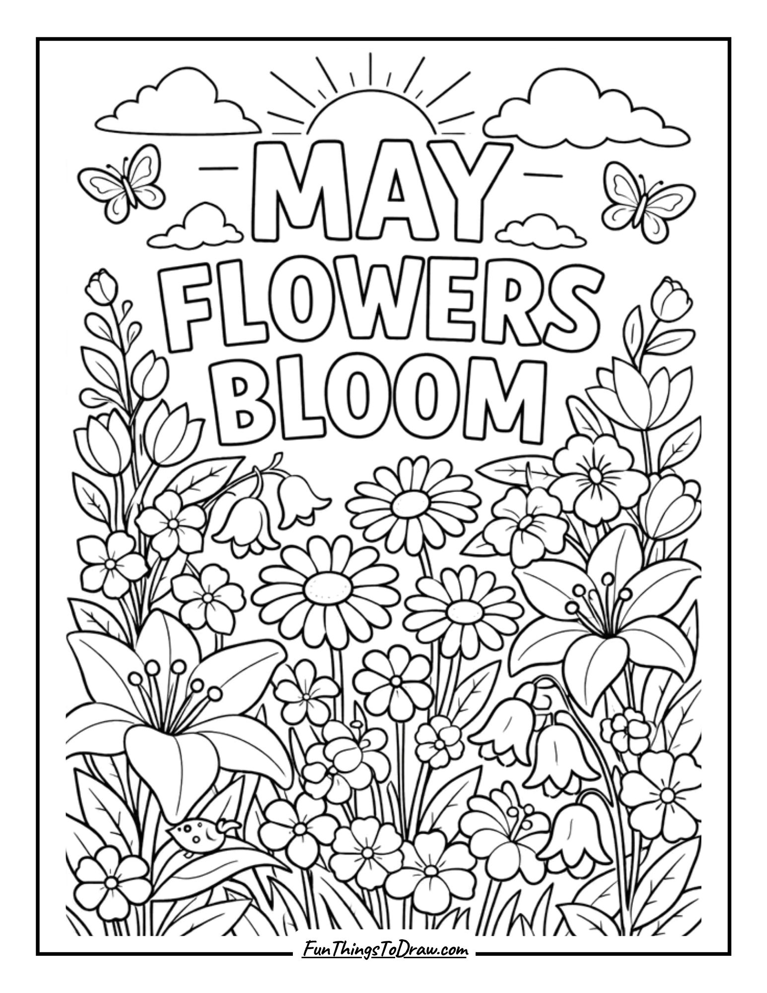 May Coloring Pages (37 Printable sheets) - Fun Things To Draw