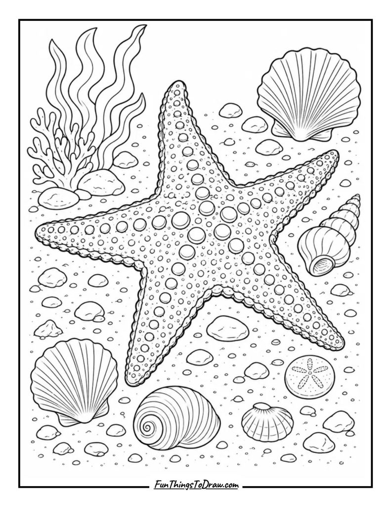 Starfish on Sandy Seabed