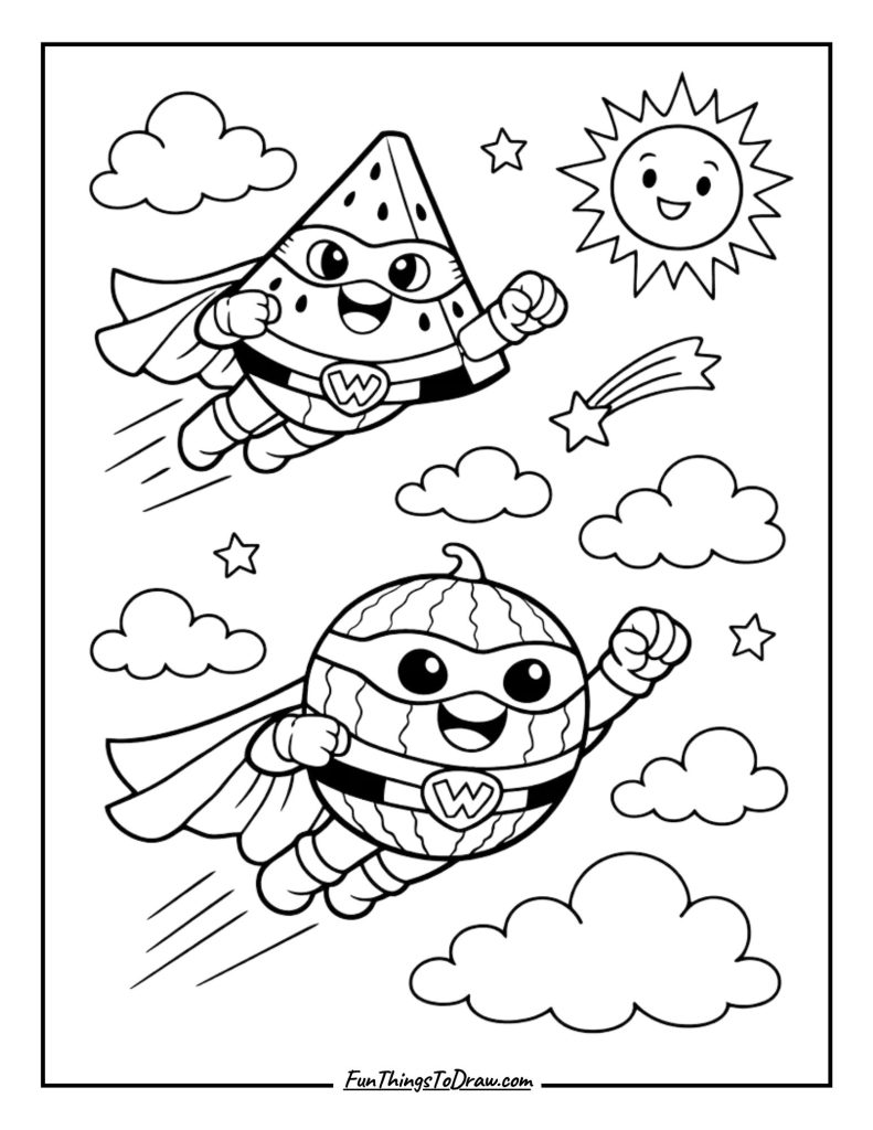 Watermelon Superheroes