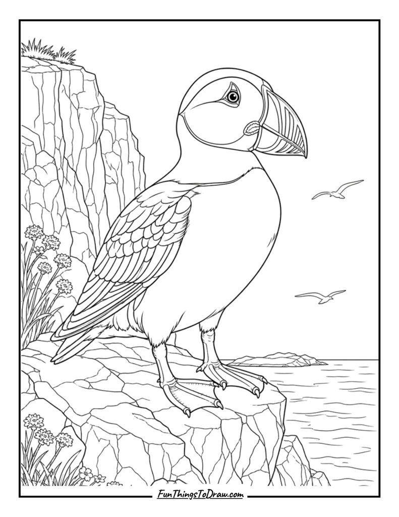 Puffin Coloring Page