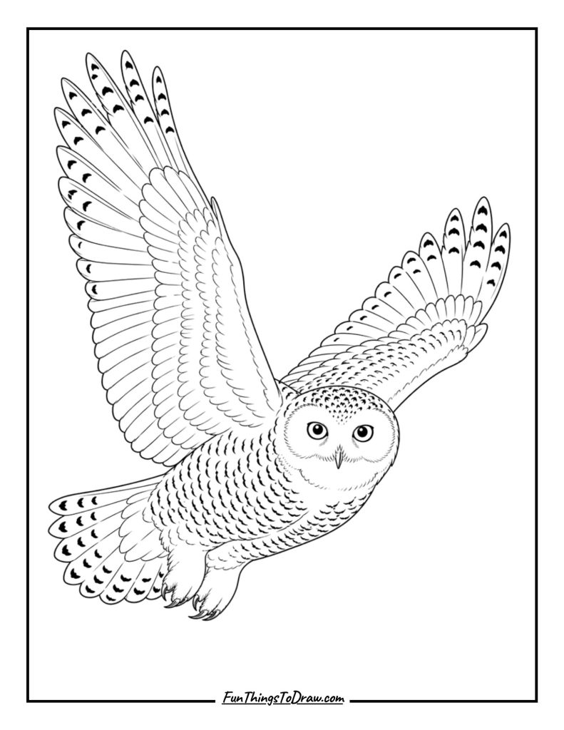 Snowy Owl Coloring Page